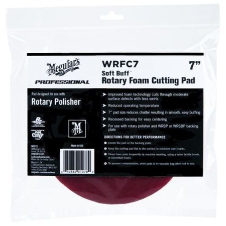 MEGUIARS WAX Cuts Through Moderate Surface Defects With Less Swirls Foam 7 Diameter Single WRFC7